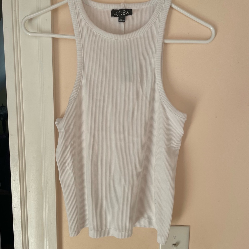 NWT white JCrew ribbed tank top